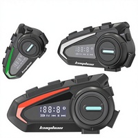Casque de moto avec écran LED LCD, casque intégral, longue autonomie, casque sans fil étanche