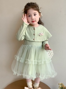 Vestido Informal para Niñas ODM, Vestido <span class=keywords><strong>de</strong></span> <span class=keywords><strong>Princesa</strong></span> con Cuello Cruzado, Económico, al por Mayor para Niños en Primavera y Otoño - Product Image 4