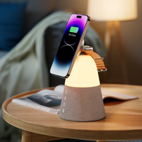 KUANGXIANG Fabricant d'accessoires mobiles Haut-parleur BT Chargeur sans fil rapide 15W pour téléphones sans fil IOS ou Android, montre intelligente