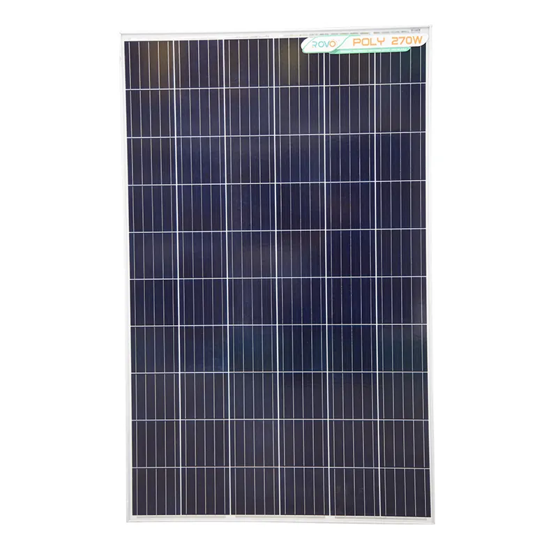 ROVO 270W Watts Poly Crystalline Industrial Solar Power Panels Cheap Cost Fitting for 12V 24V Battery Home System Certificated