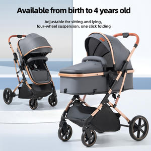 Système de voyage pliable 3-en-1 de luxe 2025, poussette double légère avancée avec siège auto et berceau de jogging pleine grandeur - Product Image 6
