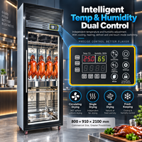 Armoire de maturation de viande commerciale en acier inoxydable à refroidissement par air, avec porte vitrée, pour restaurant de canard rôti