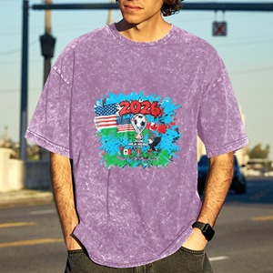 T-shirt pour hommes US Stock Football Fans Coupe du Monde 2026 USA Canada Mexique Imprimé graphique Vintage Style urbain Manches courtes - Product Image 1