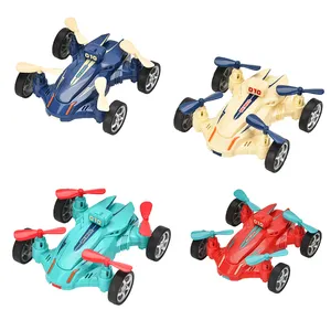 QS Wholesale 2 In 1 Inertial Plane Car Toys 4 Colors Plastic Multi Function Friction Flying Vehicle Toys For Children Gift