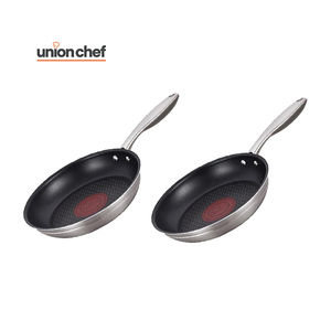UNION CHEF 430 Acero inoxidable <span class=keywords><strong>Aluminio</strong></span> <span class=keywords><strong>forjado</strong></span> 8/10 Pulgadas Sartén Antiadherente Recubrimiento de cerámica Capacidad 3-4L Inducción de gas Listo - Product Image 4