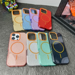Funda Magnética 3 en 1 de Lujo con Brillantina y Protección Antigolpes para iPhone 16 Pro Max, 15, 14, 13, 12 - Product Image 1
