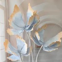 Décoration de mariage : Papillons 3D faits main en papier, fleurs artificielles pour allée, scène, vitrine, ornements et aménagement