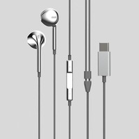 Écouteurs intra-auriculaires universels de type C, filaires, avec cordon en TPE, basses puissantes, modèle D-026