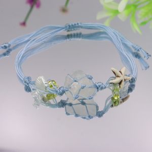 <strong>Wholesale</strong> High Quality Handmade Macrame DIY Natural <strong>Crystal</strong> Stone Woven Bracelet Irregular <strong>Raw</strong> Polished Stone Beaded Geometry - Product Image 2