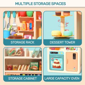 Juguete de Cocina <span class=keywords><strong>Gourmet</strong></span> para Niños, Juego de Cocina Grande con Carrito de Herramientas, Juguete de Cocina para Niños, Gabinete - Product Image 5