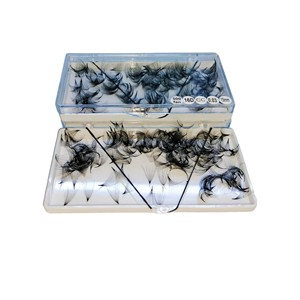 Extensions de cils synthétiques Super Noir 16D de haute qualité, faits à la main, volume intense, 0.07 0.05, plateau 15mm, éventail DIY, beauté personnalisée - Product Image 3