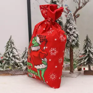 Penjualan terlaris tas hadiah Natal Grinch tas ornamen pohon Natal ornamen gantung grosir