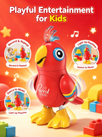 Jouet perroquet électrique dansant, enregistrement vocal et répétition, jouet interactif en plastique avec lumière LED et musique pour enfants, cadeau