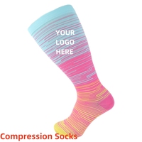 Chaussettes de compression surdimensionnées résistantes aux odeurs grande taille pour les mollets et les genoux