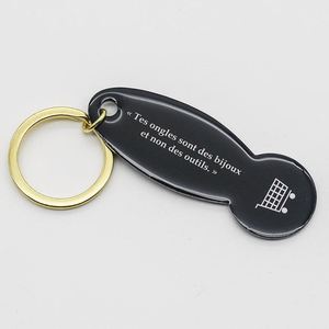 Portable Shopping Cart Unlock Keychain Europe Supermarket Grocery Caddy <b>Key</b> <b>Chain</b> - Product Image 1