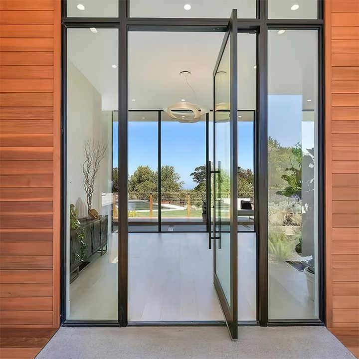 Aluminum Glass Pivot Door - Secure & Stylish Entrance