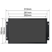 Monitor LCD Industrial de 12.1 Pulgadas, VGA, AV, BNC, Resolución 1280*800, Pantalla No Táctil, Carcasa Metálica, Marco Abierto, Integrado para Escritorio
