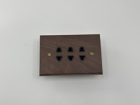 Nouvelle Arrivée Interrupteur Mural de Luxe en Bois de Noyer 118 Norme US, Double Interrupteur à Levier 3 Pôles et Prise de Courant CA pour Décoration Rétro de Maison