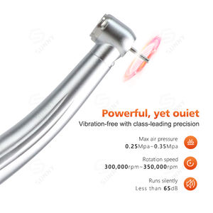 2 Holes Dental Handpiece Threefold Water <b>Sprays</b> LED Push Button Dental High Speed Handpiece - Product Image 4