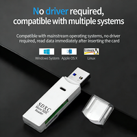 Adaptateur Lecteur de Cartes USB 3.0 Intelligent Multifonction 2-en-1 avec SD TF pour Mac PC, Accessoire Micro USB Externe pour Ordinateur Portable