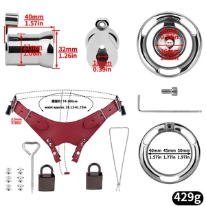 FRRK Jaula de Castidad Invertida de Acero, Cinturón de Castidad, Arnés de Sujeción Corporal Completa, Correa para Sissies, BDSM, Bondage, Productos Sexuales para Adultos al por Mayor - Product Image 3