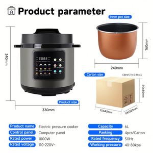 Nouvelle conception, autocuiseur électrique de haute qualité, 6 L, 1000 W, multifonction, intelligent, 14 en 1, cuiseur à riz, multicuiseur électrique - Product Image 5