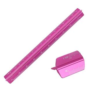Regla <span class=keywords><strong>Triangular</strong></span> Arquitectónica de Acero Inoxidable y Aluminio de 3 Lados, Personalizada de Fábrica, con Escala Métrica - Product Image 6