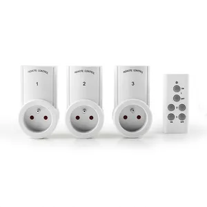 wireless remote control smart socket outlet plug wall switch socket with remote control for France