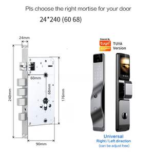 Tuya Smart Wifi 3D Reconocimiento facial Puerta DE ACCESO <span class=keywords><strong>Lo</strong></span> Cerradura de puerta inteligente con cámara y huella digital - Product Image 5