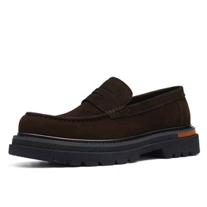 Bottes de travail Chelsea Goodyear Welt à imprimé léopard, marron jaune, en cuir de vachette nubuck, mi-montantes, chaussures de sécurité à embout d'acier, été automne - Product Image 1