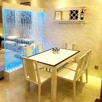 Vente chaude de danse d'eau bulle décoration murale éclairage intérieur chambre artificielle cascade fontaine