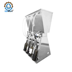 QDMECH 4 têtes debout par gravité débordement liquide bouteille remplisseur Anti-goutte pour <span class=keywords><strong>alcool</strong></span> whisky vin rouge vinaigre huile matériel Machine - Product Image 4