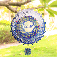 Molinetes de Viento Navideños de Acero Inoxidable Reutilizables, Duraderos, de 300 mm de Diámetro, con Energía Solar, Color Personalizado, para Exteriores, Venta al Por Mayor