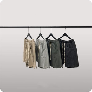 Short d'entraînement personnalisé de haute qualité de 5 pouces noir pour hommes short de sport en coton pour hommes broderie - Product Image 1