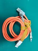 Nuevo Cable USB Tipo-C de PVC Giratorio de 180 Grados, Carga Súper Rápida de 120W 6A, Portátil y Popular en 2023, para Teléfono Móvil, Cámara y Computadora