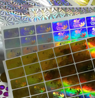 Étiquettes holographiques anti-contrefaçon personnalisées - Autocollants de sécurité imperméables à effet irisé pour la protection de la marque