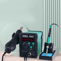Station de soudage à air chaud 898D 2 en 1 avec écran LED, déssoudage, fil chauffant haute puissance 740W, réparation SMD