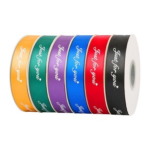 Nine-Colored <b>Ribbon</b> Satin <b>Ribbon</b> 2.5cm Just For You Printed Gift Packaging <b>Ribbon</b> Solid Color Classic Style - Product Image 5