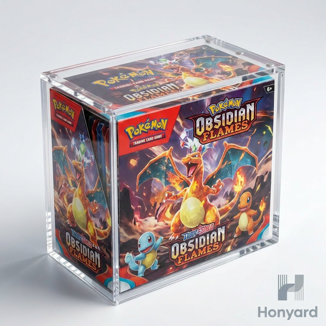 Premium Modern Eco-Friendly Acrylic Display Box for Scarlet & Violet Pokemon Booster Box Magnetic TCG Case