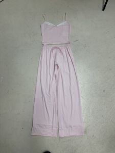 Mock Two Piece Sleepwear Sleeveless Top and Comfort Pants <b>Set</b> Women Homewear Loose Pajamas - Product Image 6