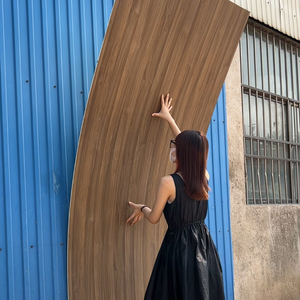 Pannello in Fibra di Bambù Carbonizzato con Impiallacciatura in Legno Burlywood 1220*5*2440mm, Pannello WPC con Venatura del Legno per Pareti e Soffitti Interni - Product Image 1