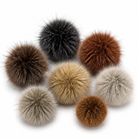 Jouet pour chat en fausse fourrure multicolore, pompon moelleux et léger, balle interactive pour chatons d'intérieur