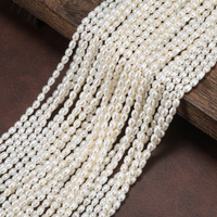 Perles de culture d'eau douce naturelles RINNTIN PP17 3-9 mm, perles de riz blanches en gros pour la fabrication de bijoux