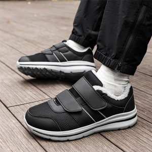 Walking <b>Shoes</b> Mesh Upper Plush Lining Rubber Outsole Round Toe Hook Loop Closure Breathable Anti Slip <b>Soft</b> Cushioned All Seasons - Product Image 4