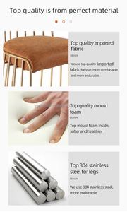 Nouveaux arrivages Pieds en métal acier inoxydable Meubles <span class=keywords><strong>de</strong></span> <span class=keywords><strong>bar</strong></span> vintage américain usagés <span class=keywords><strong>Tabouret</strong></span> moderne <span class=keywords><strong>Tabouret</strong></span> <span class=keywords><strong>de</strong></span> <span class=keywords><strong>bar</strong></span> Chaise d'appoint - Product Image 3