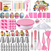 OEM 320 Pièces/Ensemble Kits de Décoration de Gâteaux Professionnels Support à Gâteaux Décoratif Moule en Silicone pour Pâtisserie