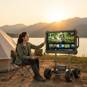 จอภาพพกพาแบบชาร์จไฟได้ ระบบแอนดรอยด์ สมาร์ทดิสเพลย์ 120Hz พอร์ต Type C แบตเตอรี่ 27000mAh ใช้งานได้ 12 ชั่วโมง ขนาด 27/21.5/32 นิ้ว ความละเอียด 1920x1080 10ms - Product Image 3