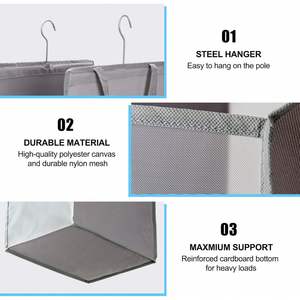 Cesto colgante de tela con cesta de mano para ropa sucia, bolsa de almacenamiento y clasificación de artículos diversos lavable - Product Image 6