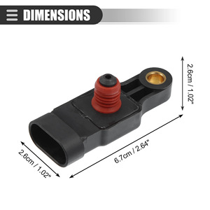 เซ็นเซอร์วัดแรงดันอากาศเข้า 25184083 เทคโนโลยีแบบ Piezoresistive พร้อมเกลียวยึด สำหรับรถยนต์ Daewoo Chevrolet - Product Image 2