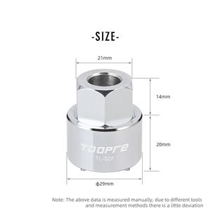TOOPRE <span class=keywords><strong>FSA</strong></span> manivelle compatible magasin outil manivelle vis couvercle retrait et manchon d'installation pour vélo manivelle couvre - Product Image 6
